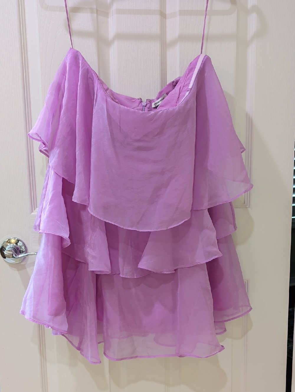 American Eagle Outfitters Lilac Strapless Ruffle Dress